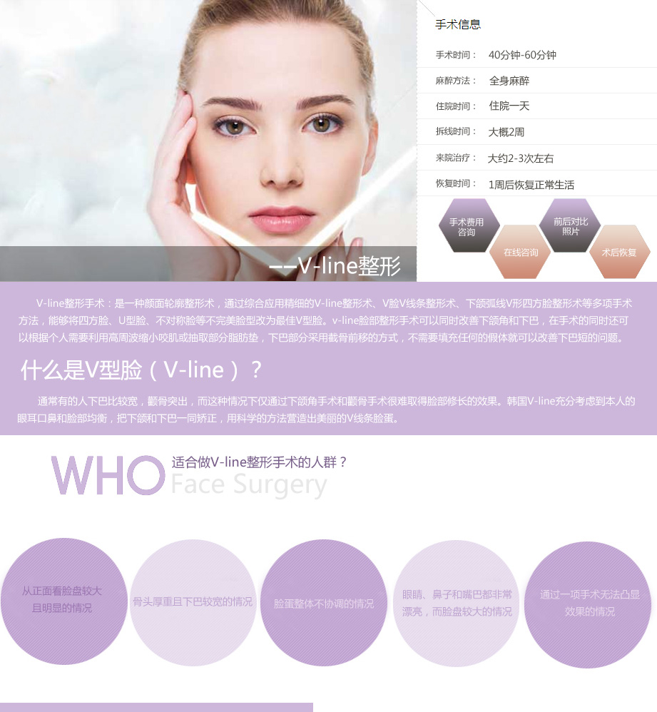 V-line整形手术,韩国V-line手术,v-line小脸术,改脸型,面部轮廓整形